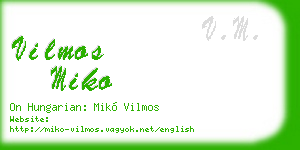 vilmos miko business card
